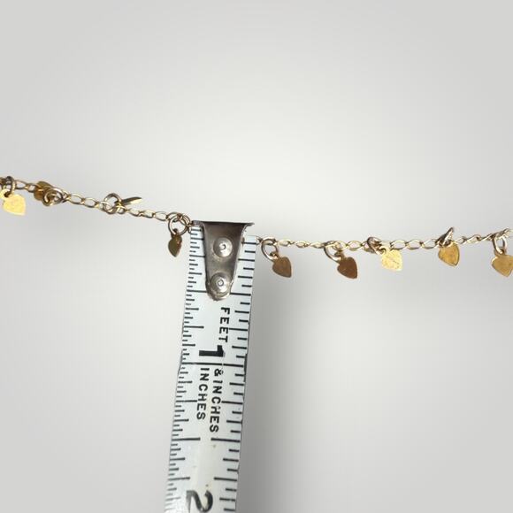 BELISSIMA joias Dainty Heart Charm Anklet Gold Tone Adjustable 10–11” - Picture 4 of 4